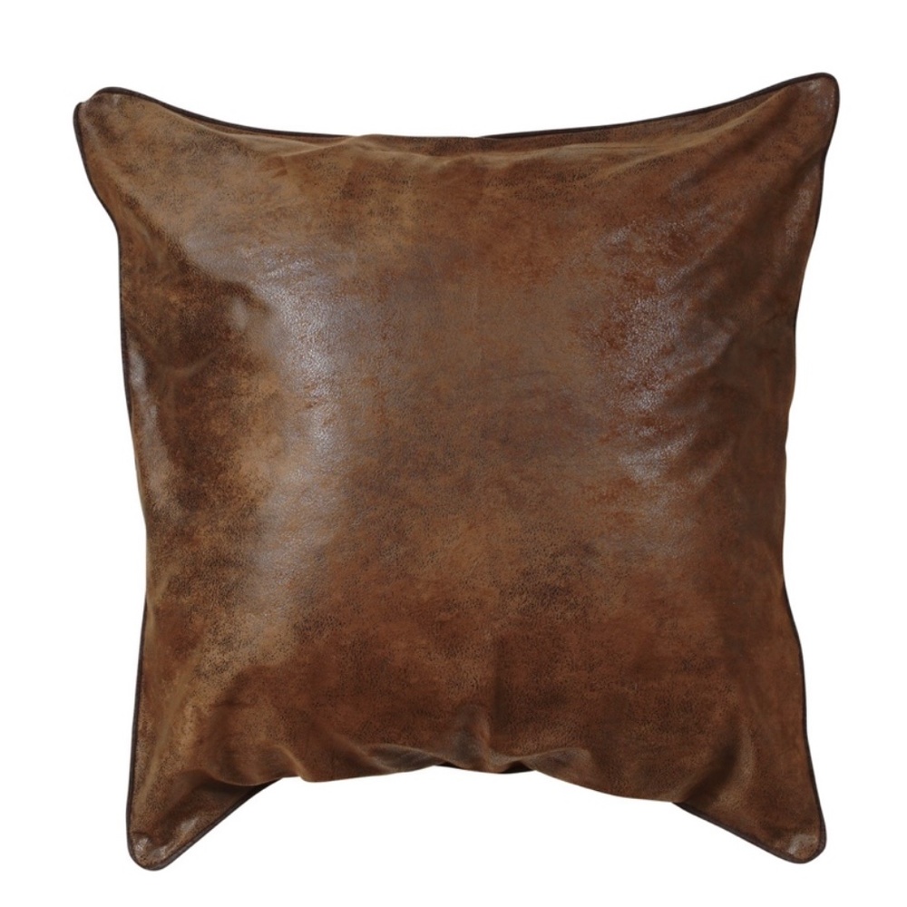 HiEnd Accents Faux Leather Euro Sham. NWT - Picture 2 of 7